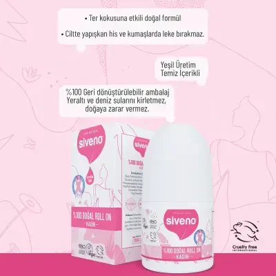 Siveno Doğal Roll-On Kadınlar İçin 50 ml - 2