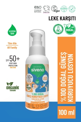 Siveno Doğal Tüm Aile için Güneş Losyonu Spf50+ 100 ml - 2