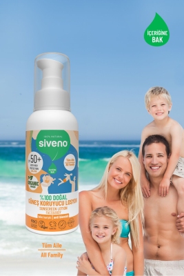 Siveno Doğal Tüm Aile için Güneş Losyonu Spf50+ 100 ml - 3