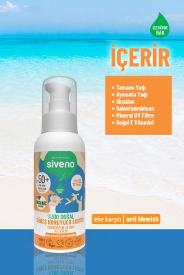 Siveno Doğal Tüm Aile için Güneş Losyonu Spf50+ 100 ml - 5