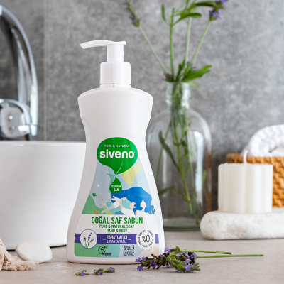 Siveno Lavanta Yağlı Doğal Sıvı Sabun El Ve Vücut Için 300 ml - 3