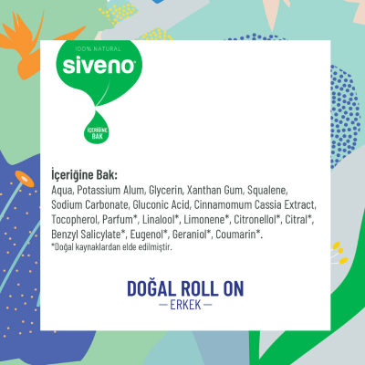 Siveno Roll-on Doğal Erkekler Için 50 ml - 6