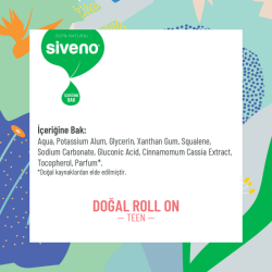 Siveno Roll-on Teen Doğal Kadınlar Için 50 ml - 7