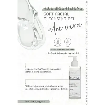 Skin401 Rice Brightening Soft Facial Cleansing Gel 200 ml - 4