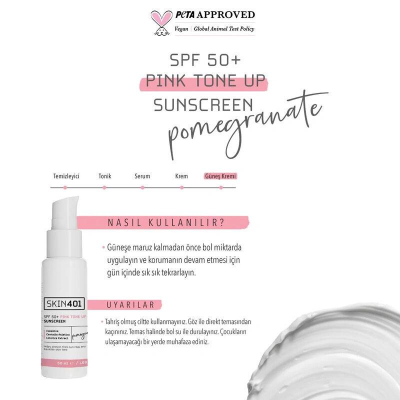  Skin401 spf50+ Pink Tone Up Sunscreen 50 ml - 4