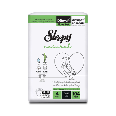 Sleepy Natural Cırtlı Bebek Bezi 4 Maxi 104 Adet - 1