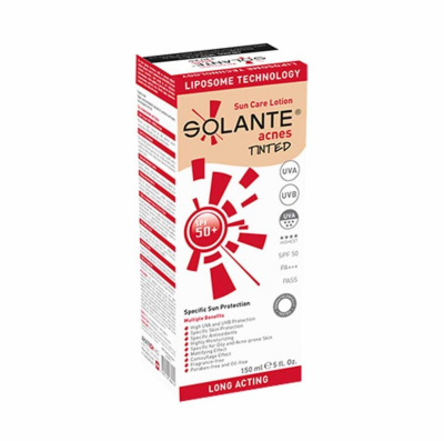 Solante Acnes Tinted Losyon SPF 50+ 150 ml - 1