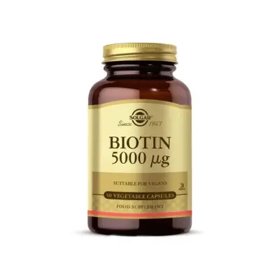 Solgar Biotin 5000 mcg 50 Bitkisel Kapsül - 1
