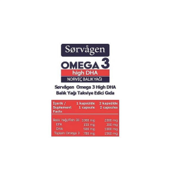 Sorvagen Omega 3 High DHA Norveç Balık Yağı 50 Yumuşak Kapsül - 2