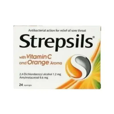 Strepsils C Vitaminli Portakal Aromalı 24 Pastil - Strepsils