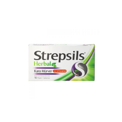 Strepsils Herbal Kara Mürver +C Vitamini İçeren Takviye Edici Gıda 16 Pastil - 3