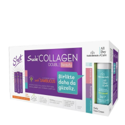 Suda Collagen Double Beauty Shot With Sambucus 40 mlx30 Gün + Suda Beauty Yüz Kremi 50 ml Hediye - Suda Collagen