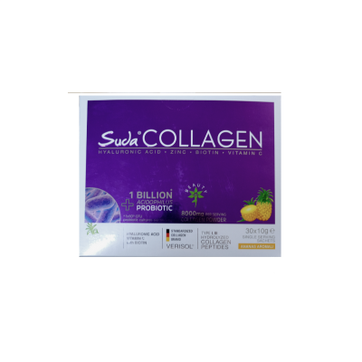 Suda Collagen Takviye Edici Gıda Ananas Aromalı 30 x 10 gr - Toz Saşe - 1