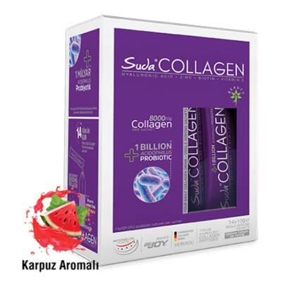 Suda Collagen Takviye Edici Gıda Karpuz Aromalı 14x10 gr - Toz Saşe - 1