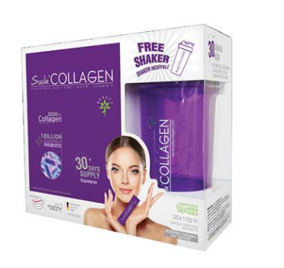 Suda Collagen Takviye Edici Gıda Karpuz Aromalı 30 x 10 gr - Toz Saşe - 1