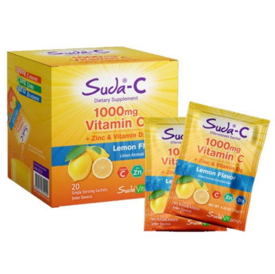 Suda Vitamin C 1000 mg Limon Özlü Takviye Edici 20 Saşe - 1