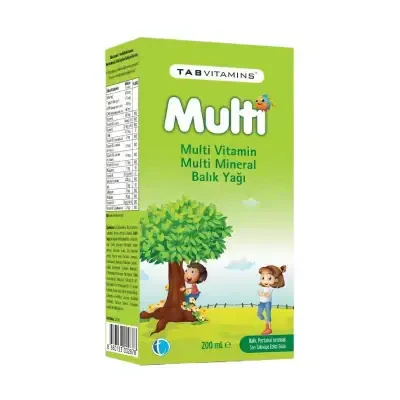 Tabvitamins Multi - Multivitamin Multimineral Balık Yağı 200 ml - TAB İlaç