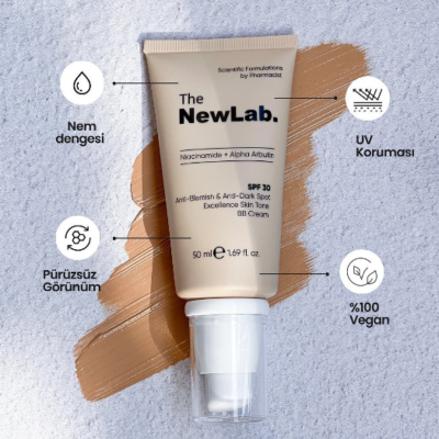 The NewLab Akne ve Leke Karşıtı Cilt Tonu Eşitleyici SPF30 BB Krem 50 ml - 3