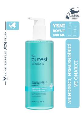 The Purest Solutions Kuru ve Karma Ciltler İçin Nemlendirici Ve Bariyer Onarıcı Hyalüronik Asit Yüz Temizleme Jeli 400 ml - 1