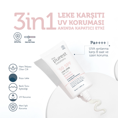 The Purest Solutions Lekeli Ciltler İçin Antioksidan Destekli Güneş Kremi SPF 50+ 50 ml - 9