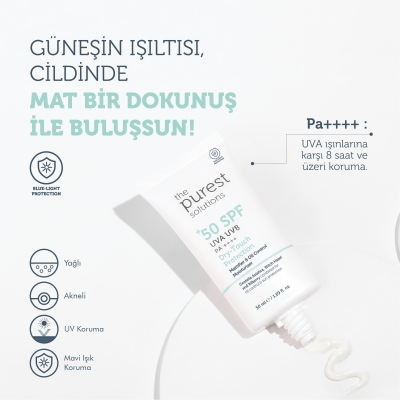 The Purest Solutions Yağlı Ciltler İçin Mat Bitişli SPF50+ Güneş Kremi 50 ml - 5