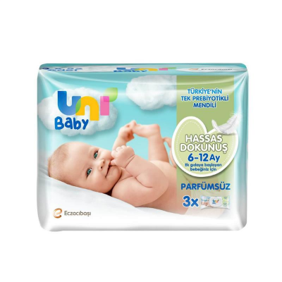 Uni Baby Hassas Dokunuş Islak Mendil 3x52 - 1