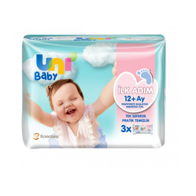 Uni Baby İlk Adım Islak Mendil 3x52 li - 1