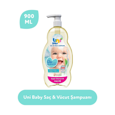 Uni Baby Saç ve Vücut Şampuan 900 ml - 1