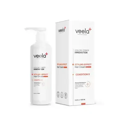 Veela Zor Şekillenen Saçlar İçin Durulanmayan Şekillendirici Saç Kremi 500 ml - Veela