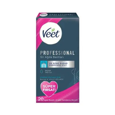 Veet Professional Hassas Ciltler İçin Sir Ağda Bandı 20 adet - 1