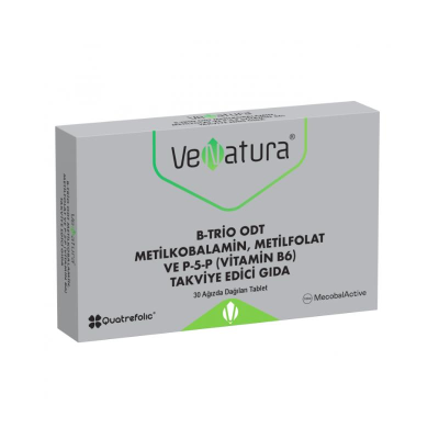 Venatura B-Trio Odt Metilkobalamin, Metilfolat ve P-5-P (Vitamin B6) 30 Tablet - 2