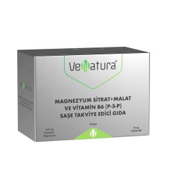 VeNatura Magnezyum Sitrat Malat ve Vitamin B6 (P-5-P) 30 Saşe - VeNatura