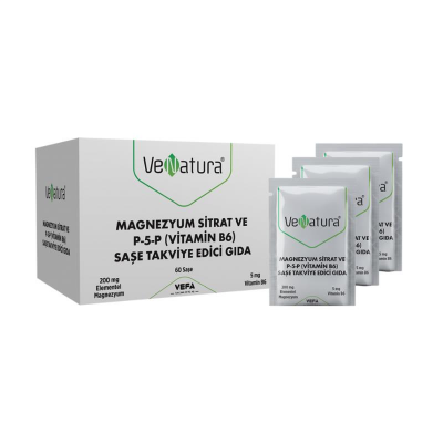 VeNatura Magnezyum Sitrat ve P-5-P (Vitamin B6) 60 Saşe - 1