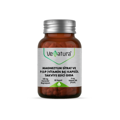 VeNatura Magnezyum Sitrat ve P-5-P (Vitamin B6) 90 Kapsül - 2