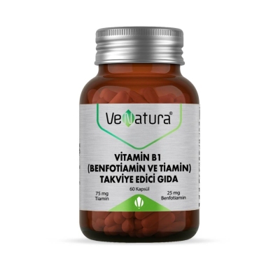 VeNatura Vitamin B1 (Benfotiamin ve Tiamin) 60 Kapsül - 1