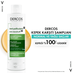 Vichy Dercos Kepek Karşıtı Şampuan 200 ml Normal ve Yağlı Saçlar - 3