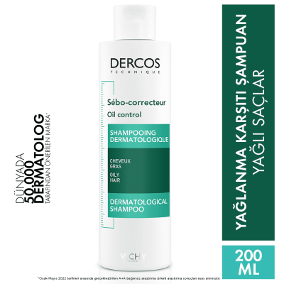 Vichy Dercos Oil Control 200 ml Yağlanma Karşıtı Şampuan - 2