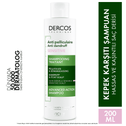 Vichy Dercos Sensitive 200 ml Hassas ve Kaşıntılı Saçlar için Kepek Karşıtı Şampuan - 2