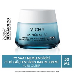 Vichy Mineral 89 Moisture Boosting Rich Cream 50 ml-Kuru Ciltler - 2