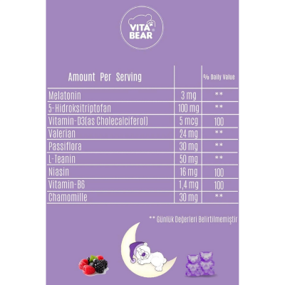 Vita Bear Sleepy Bear Uyku Düzenleyici Vitamin 60 Adet - 2
