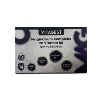 Vitabest Magnezyum Kompleks ve Vitamin B6 60 Tablet - 1