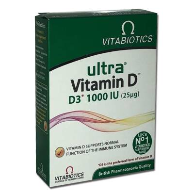 Vitabiotics Ultra Vitamin D D3 1000 IU 96 Tablets - 1