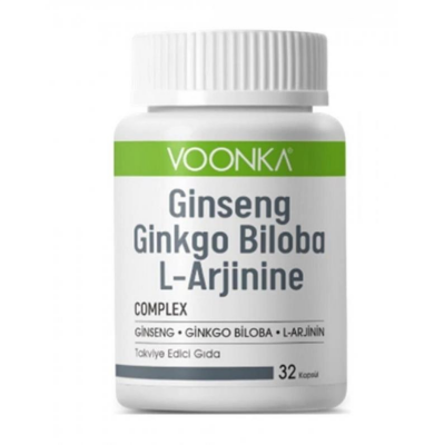 Voonka Ginseng Ginkgo Biloba L-Arginine 32 Kapsül - 1