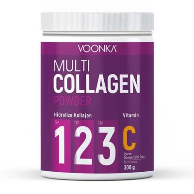 Voonka Multi Collagen Powder Vitamin C İçeren Takviye Edici Gıda 300gr - 1