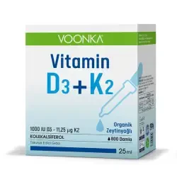Voonka Vitamin D3+ K2 Takviye Edici Gıda 25 ml - Voonka