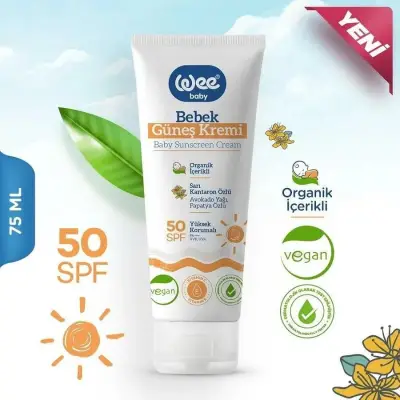 Wee Baby Organik İçerikli SPF50 Bebek Güneş Kremi 75 ml - 2