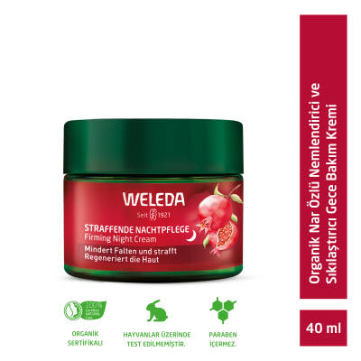 Weleda Organik Nar Özlü Nemlendirici ve Sıkılaştırıcı Gece Bakım Kremi 40 ml - 1