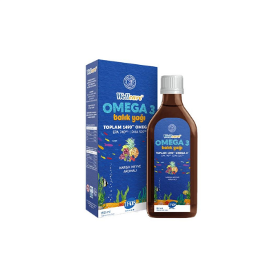 Wellcare Omega 3 Karışık Meyve Aromalı Balık Yağı 150 ml - 1