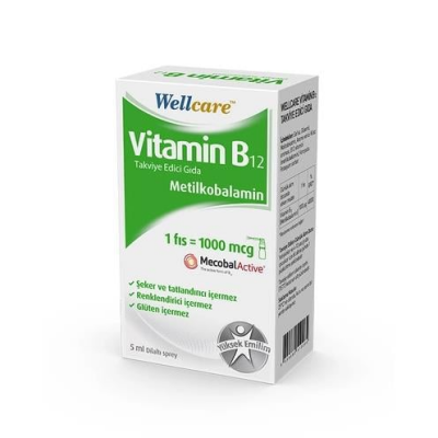 Wellcare Vitamin B12 Takviye Edici Gıda 5 ml - 1