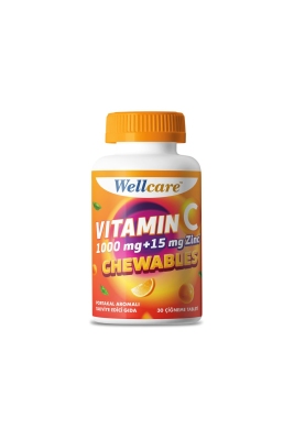 Wellcare Vitamin C & Çinko 30 Çiğneme Tableti - 1
